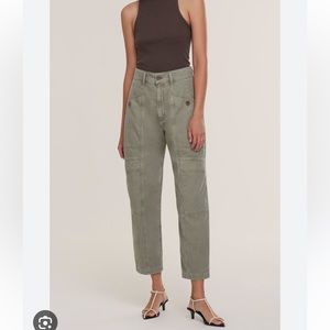 Agolde Kai Cargo Green Pants Jeans size 26